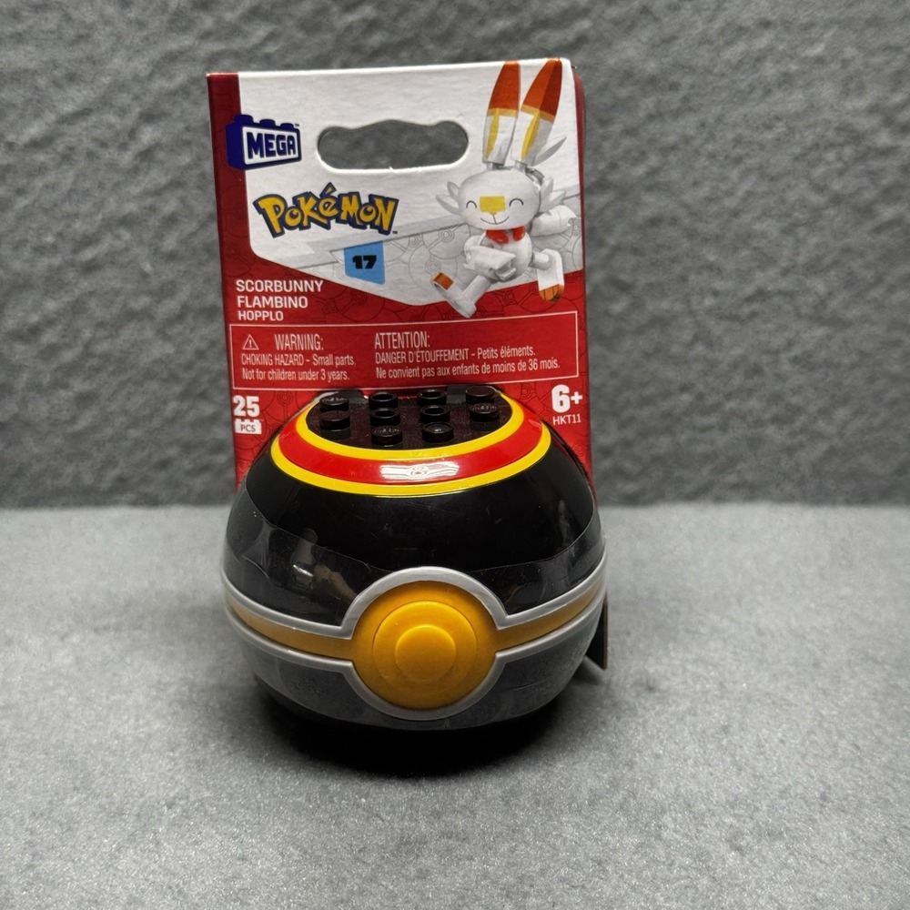 Mega Construx Pokemon SCORBUNNY Buildable Action Figure 25 pcs HKT11 NEW